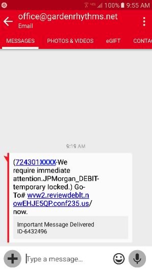 Phishing Scam on SMS